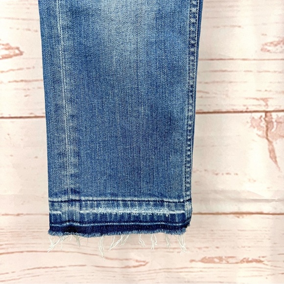 Closed Made In Italy Starlet Raw Released Hem Distressed Faded Crop Jeans - Picture 5 of 16